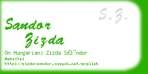 sandor zizda business card